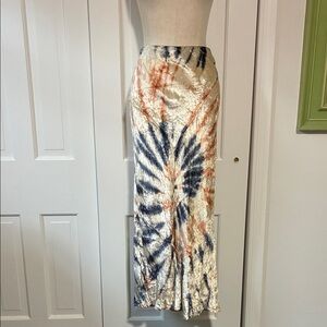 Free People Tie-Dye Velvet Maxi Skirt